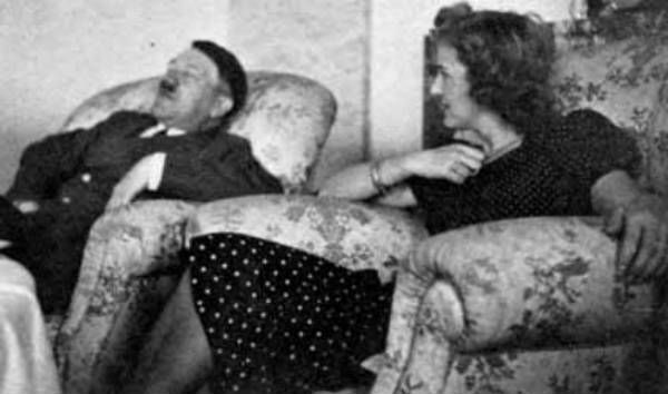 Hitler and Eva Braun, 1945.